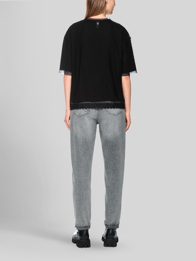Marc Cain T-Shirt mit Glitzer-Schriftzug Black 5