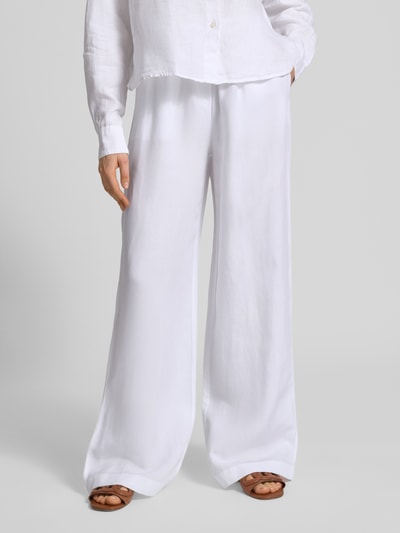 BOSS Loose Fit Leinenhose aus Lyocell-Leinen-Mix Modell 'TAVATI2_TI' Weiss 4
