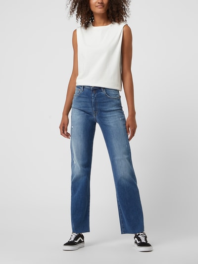 Replay Wide Leg Fit High Waist Jeans mit Stretch-Anteil Modell 'Reyne' Blau 1