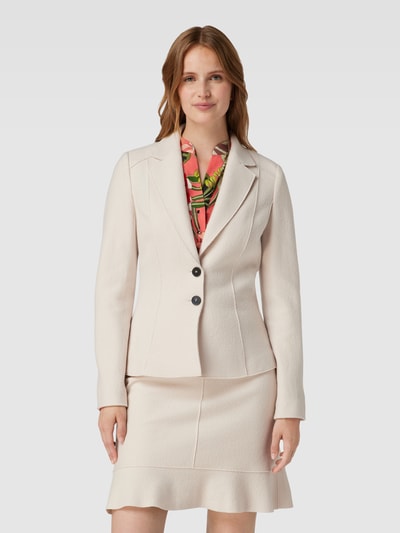 Marc Cain Blazer aus Schurwolle in unifarbenem Design Sand 4