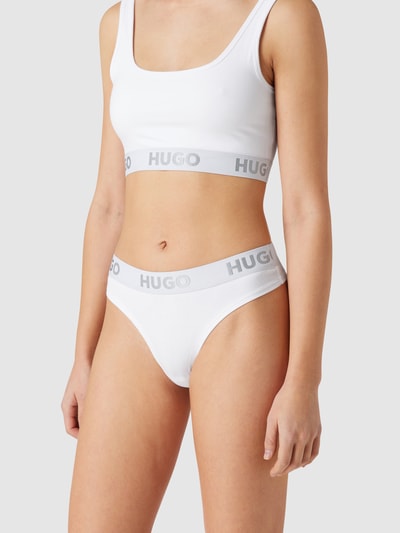 HUGO String mit Logo-Bund Weiss 1