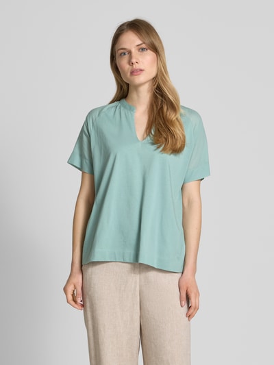 Marc O'Polo Bluzka o kroju relaxed fit z czystej bawełny Miętowy 4