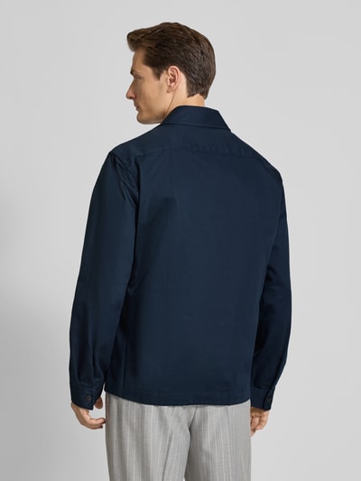 SELECTED HOMME Regular Fit Hemdjacke aus reiner Baumwolle Modell 'TATE' Dunkelblau 5