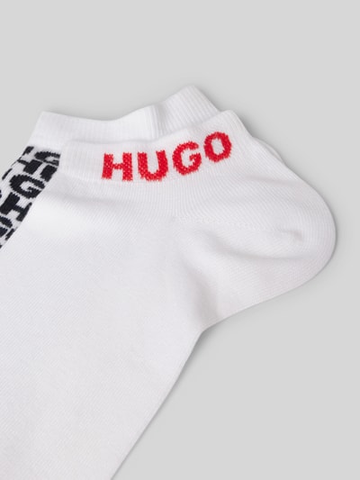 HUGO Krótkie skarpety z detalem z logo w zestawie 2 szt. Biały 2