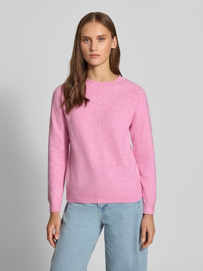 ONLY Regular Fit Pullover mit Rundhalsausschnitt Modell 'RICA' Pink Melange 4