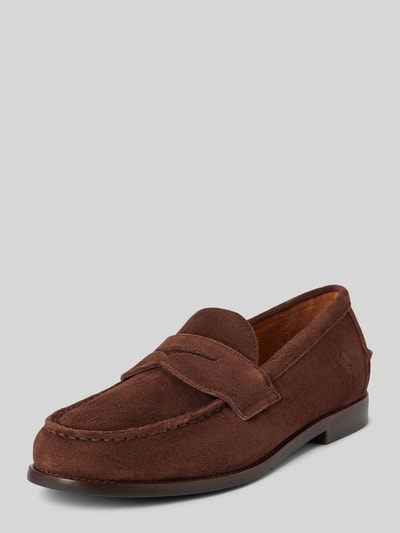 Polo Ralph Lauren Loafers van rundersuède, model 'ALSTON' Donkerbruin - 1