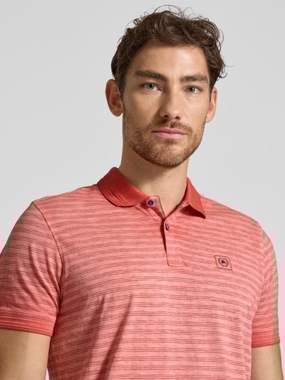 Lerros Regular Fit Poloshirt mit Label-Detail Modell 'SLUB' Rot 3