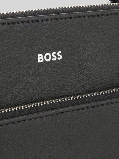 BOSS Schoudertas van echt runderleer, model 'ZAIR_S' Zwart - 6