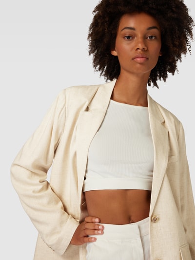 Gina Tricot Blazer mit Pattentaschen Modell 'Josie' Beige 3