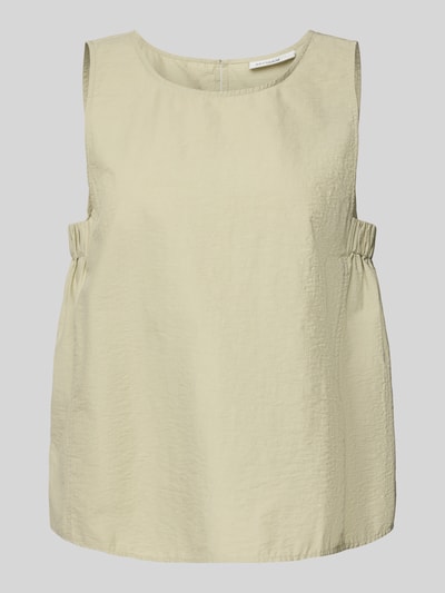 Marc O'Polo Denim Blousetop met ronde hals Rietgroen - 2