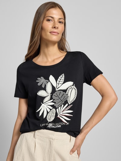 s.Oliver RED LABEL T-shirt o kroju regular fit z czystej bawełny Czarny 3