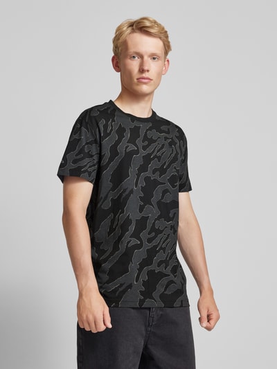 G-Star Raw T-shirt met geribde ronde hals Zwart - 4