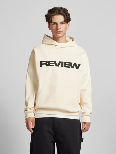 REVIEW Hoodie mit Kapuze Ecru 4