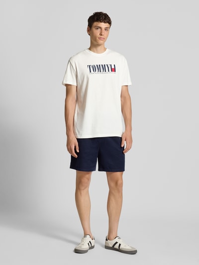 Tommy Jeans Regular Fit T-Shirt aus reiner Baumwolle Offwhite 1