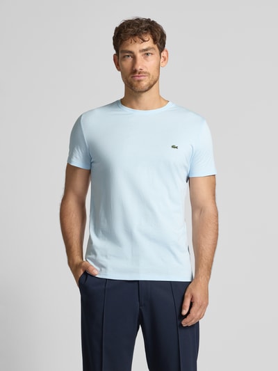 Lacoste T-shirt o kroju regular fit z czystej bawełny Jasnoniebieski 4
