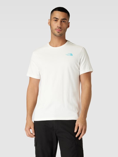 The North Face T-Shirt mit Label-Print Offwhite 4