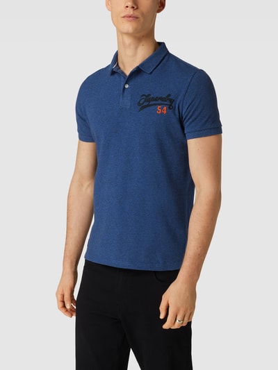 Superdry Poloshirt mit Label-Stitching Modell 'VINTAGE SUPERSTATE' Dunkelblau 4