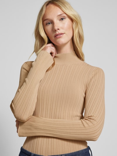 Ivy Oak Gebreide pullover met opstaande kraag, model 'KYLIE' Camel - 3