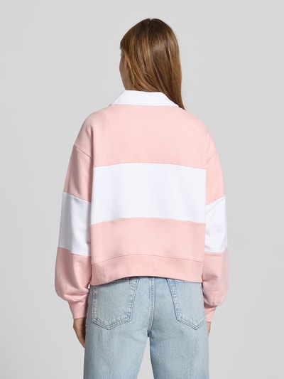 Levi's® Sweatshirt mit kurzem Reißverschluss und Logo-Stitchings Hellrosa 5