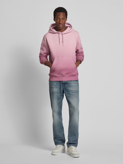 BOSS Orange Hoodie met extra brede schouders, model 'Gradient' Violet - 1