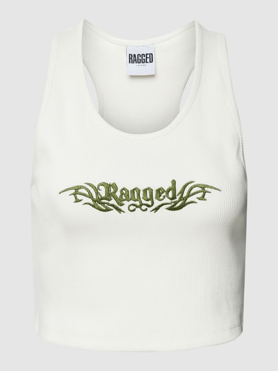 The Ragged Priest Cropped Tanktop mit Feinripp Weiss 2