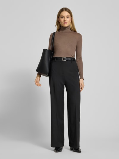 Lauren Ralph Lauren Gebreide pullover met zijde, model 'ZOE' Taupe - 1