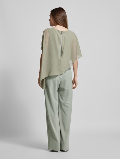 Swing Jumpsuit met cape Rietgroen - 5