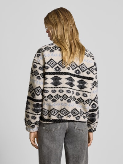 Only Regular fit schipperstrui in teddybontlook, model 'JANNE' Zand - 5