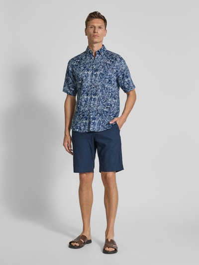 Fynch-Hatton Vrijetijdsoverhemd met knoopsluiting Marineblauw - 1