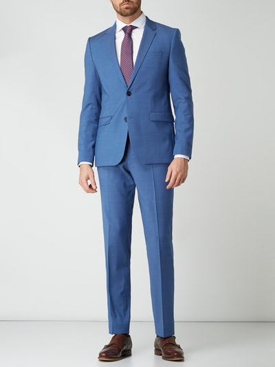 Jake*s Super Slim Fit Business-Hemd aus Twill Weiss 1