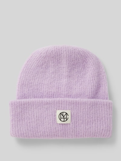 MSCH Copenhagen Czapka beanie z naszywką z logo model ‘Hope’ Jasnofioletowy 1