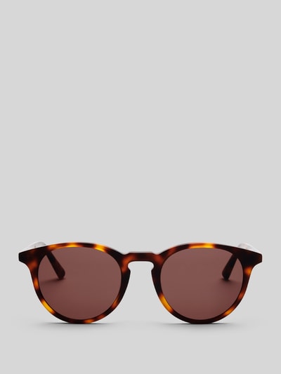 MessyWeekend Runde Sonnenbrille Modell 'NEW DEPP' Dunkelbraun 2