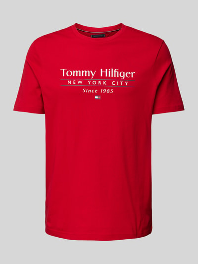 Tommy Hilfiger T-Shirt mit Label-Print Rot 2