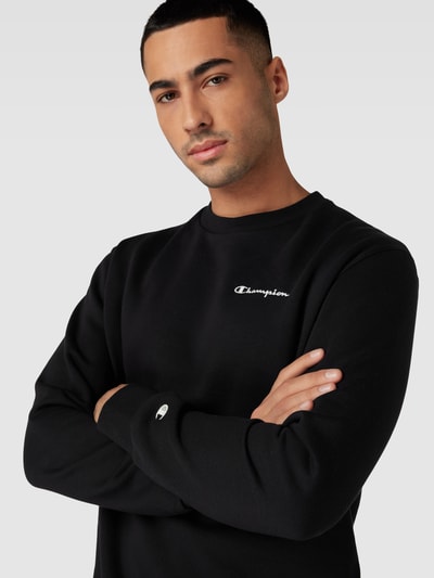 CHAMPION Sweatshirt mit Label-Details Modell 'Rochester' Black 3