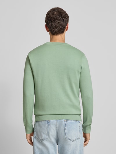 Tom Tailor Denim Regular fit gebreide pullover van katoen Mintgroen - 5