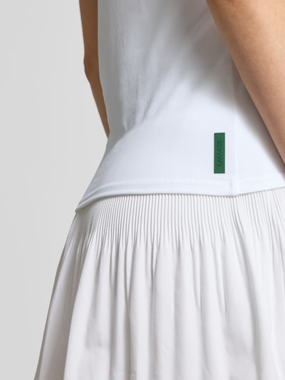 Lacoste Sport Slim Fit Sport Tank Top mit Label Patch Weiss 3