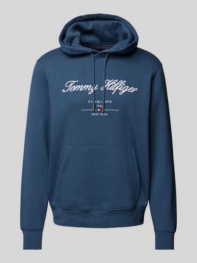 Tommy Hilfiger Bluza z kapturem z wyhaftowanym logo Szaroniebieski 2