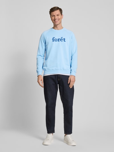 Forét Sweatshirt mit Label-Applikation Modell 'SPRUCE' Bleu 1