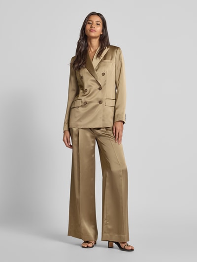Lauren Ralph Lauren Blazer van satijn met reverskraag, model 'Ryen' Middenbruin - 1