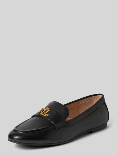 Lauren Ralph Lauren Loafers met labeldetail, model 'AVERI' Zwart - 1