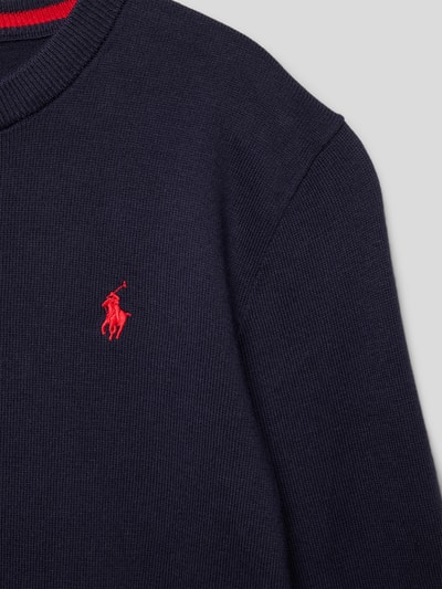 Polo Ralph Lauren Teens Gebreide pullover met labelstitching Marineblauw - 2