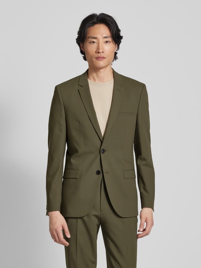 HUGO Slim Fit Anzug mit 2-Knopf-Sakko Modell 'Arti/Hesten' Oliv 4