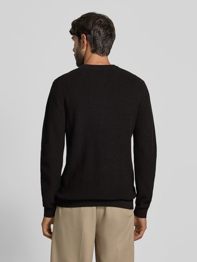 MCNEAL Gebreide pullover met ribboorden Chocoladebruin gemêleerd - 5