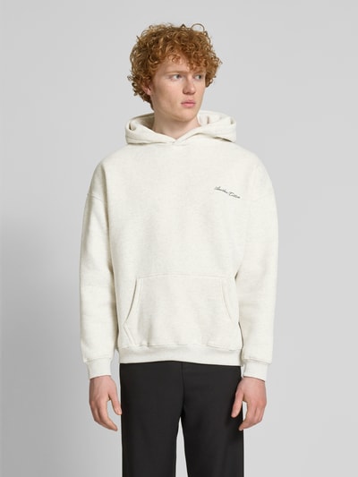 ANOTHER COTTON LAB Oversized Hoodie mit Label-Print Hellgrau Melange 4