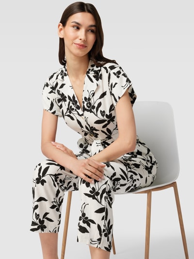 Jake*s Collection Jumpsuit met gebloemd all-over motief Ecru - 3