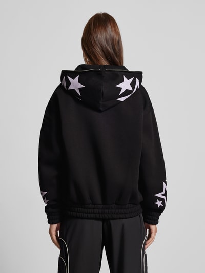 LOVE SCARS Sweatjacke mit Label-Print Modell 'Star' Black 5