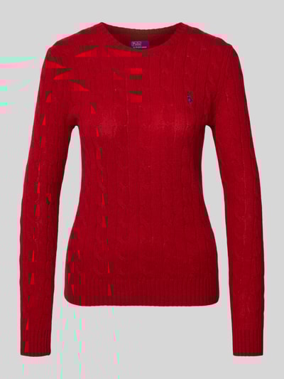 Polo Ralph Lauren Gebreide pullover van een mix van wol en kasjmier, model 'JULIANNA' Rood - 2