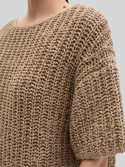 Marc O'Polo Relaxed Fit Pullover aus Baumwoll-Mix  Sand 3