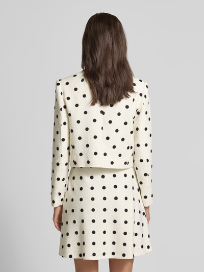 Marc Cain Regular fit blazer met haakjessluiting en ronde hals Wit - 5