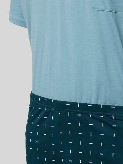 SCHIESSER Relaxed Fit Pyjama Set im kurzärmeliges Design Modell 'Comfort' Mint 2